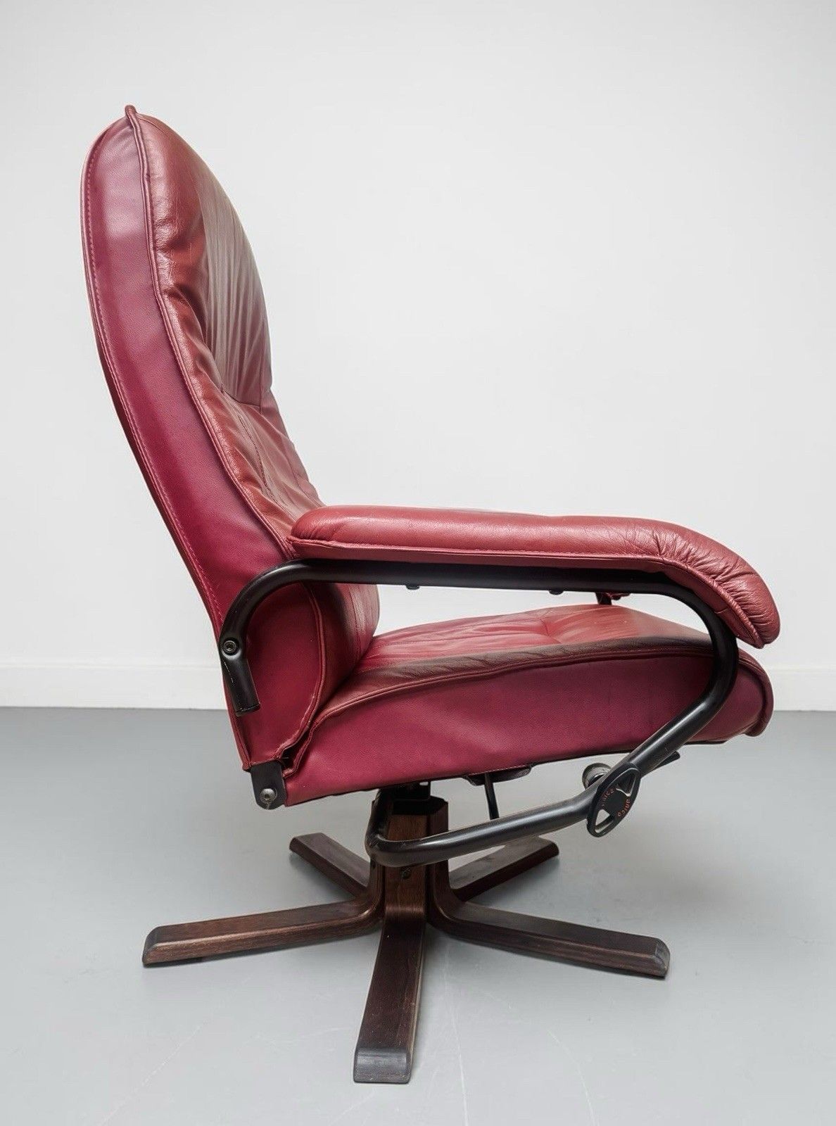Danish Unico Leather Armchair And Matching Footstool Mid Century Rero C1970s photo Furniture