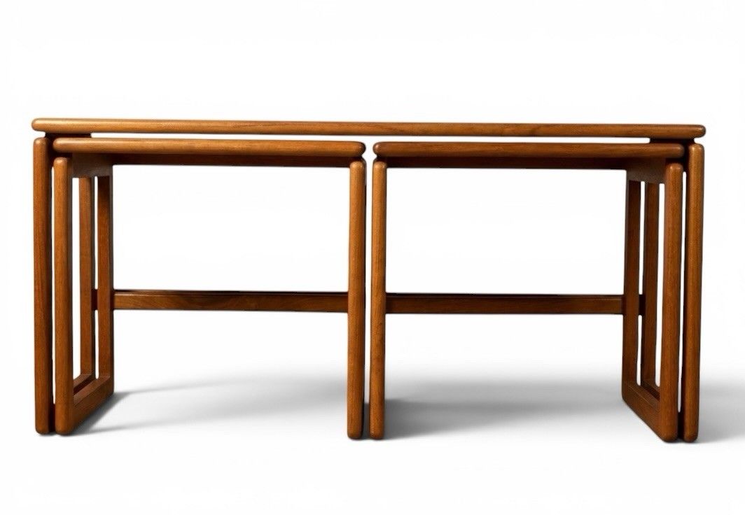 photo furniture Arne Hovmand Olsen For Mogens Kold Solid Teak Nest Of Tables Rare Mid Century