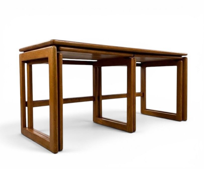 photo buy Arne Hovmand Olsen For Mogens Kold Solid Teak Nest Of Tables Rare Mid Century