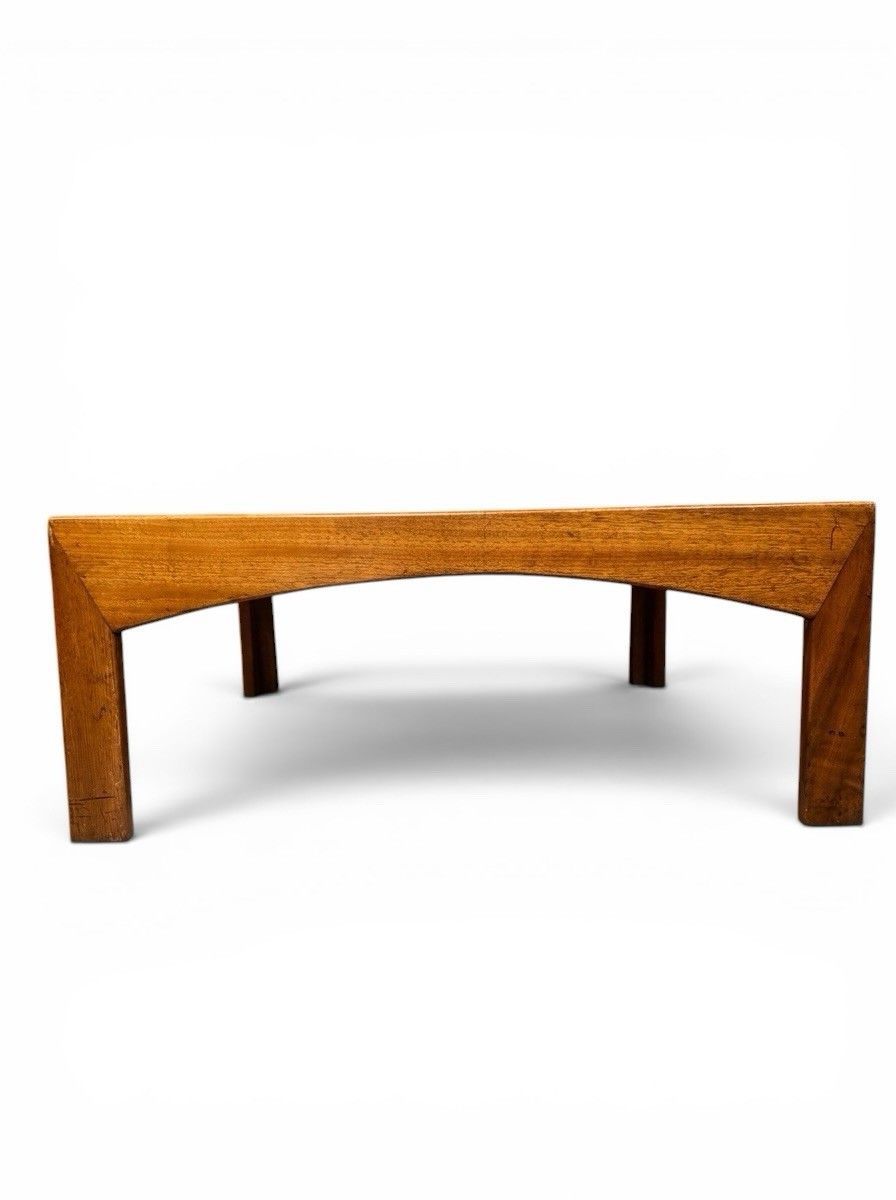 Danish Kristian Vedel Solid Teak And Smoked Glass Coffee Table Sculptural C1960s photo buy