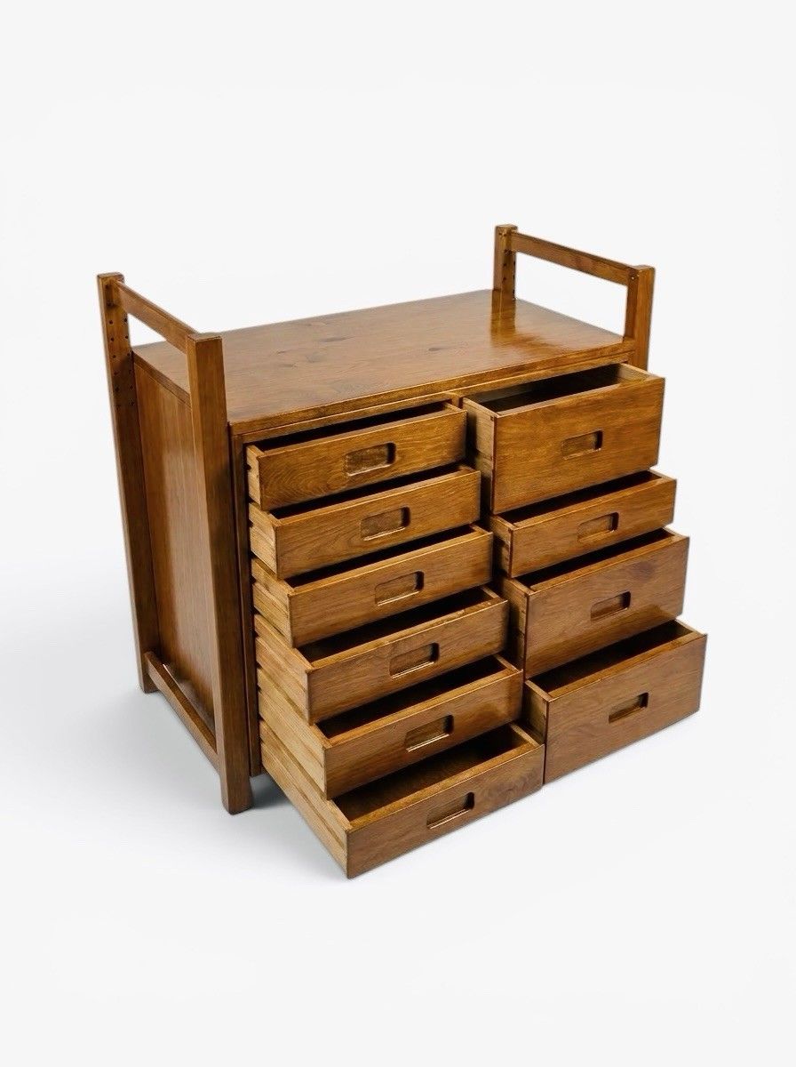 Vintage Danish Solid Pine Chest Of Drawers Very Rare Super Quality Mid Century photo vinterior