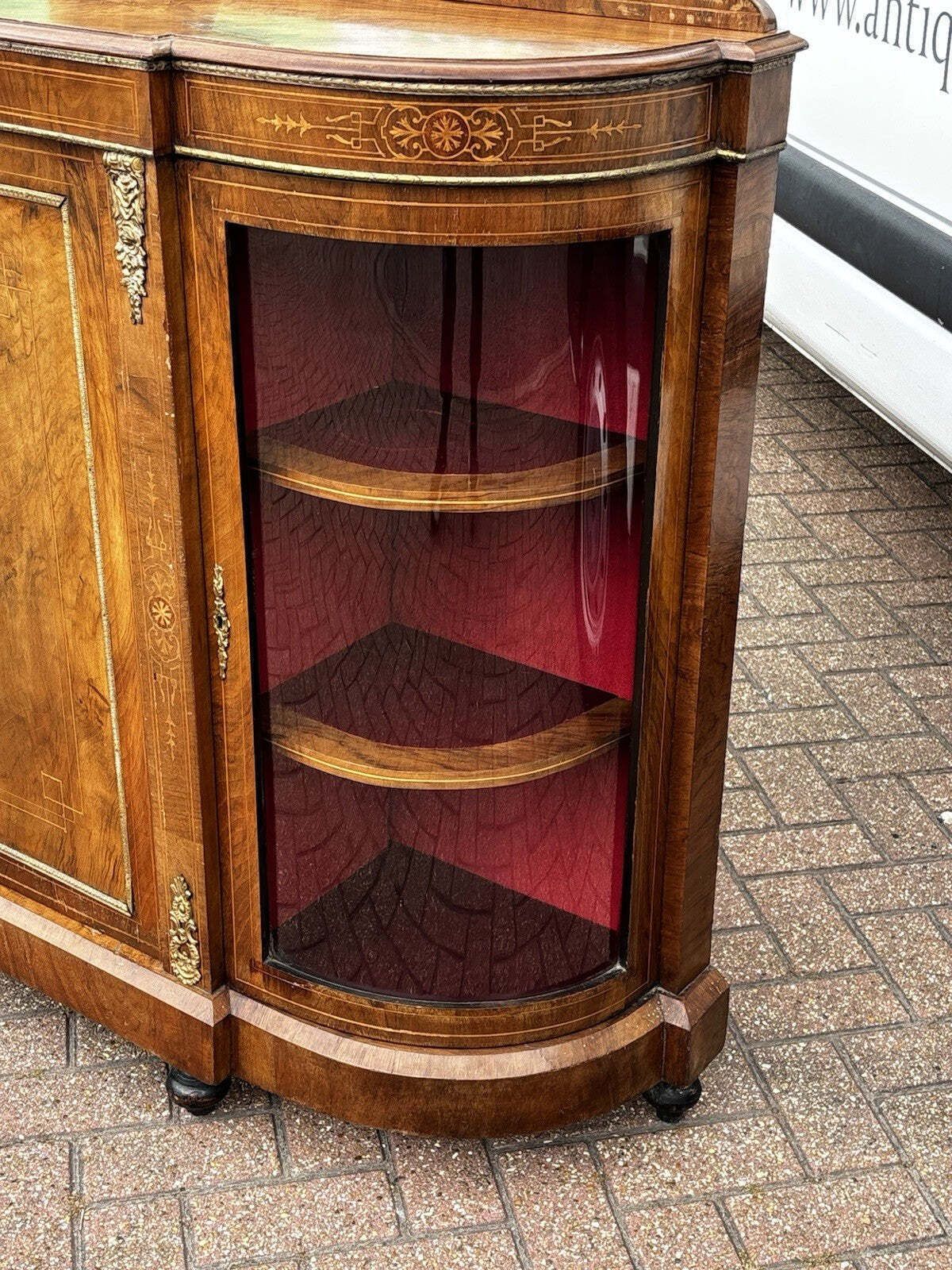 Victorian Burr Walnut Credenza. photo for sale