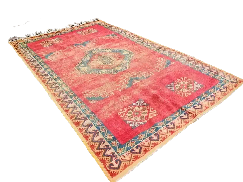 No Custom Fee/  Antique Handmade Moroccan Rug 100% Wool 265×162 Cm photo for sale