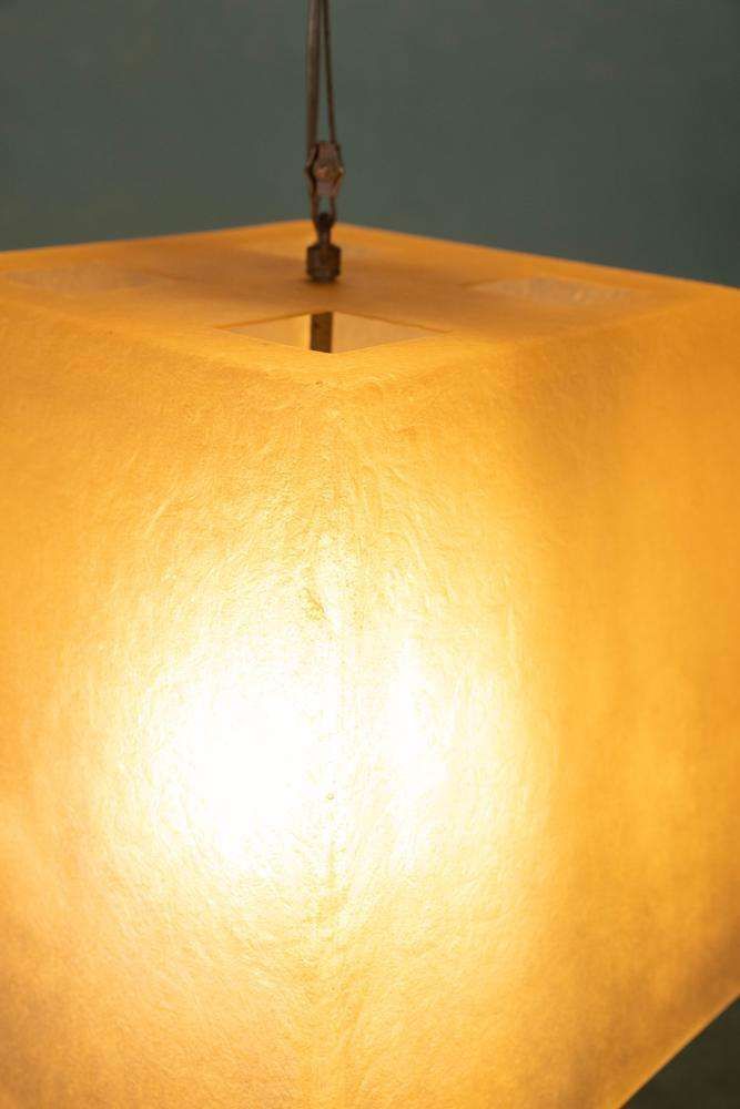 photo vintage Minimalistisch Vintage Hanglamp Van Glasvezel, Roche Bobois