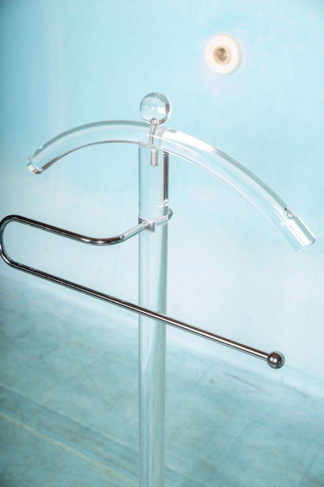Minimalist Dressboy Plexiglass, Postmodern Coatrack 80s photo 170.0