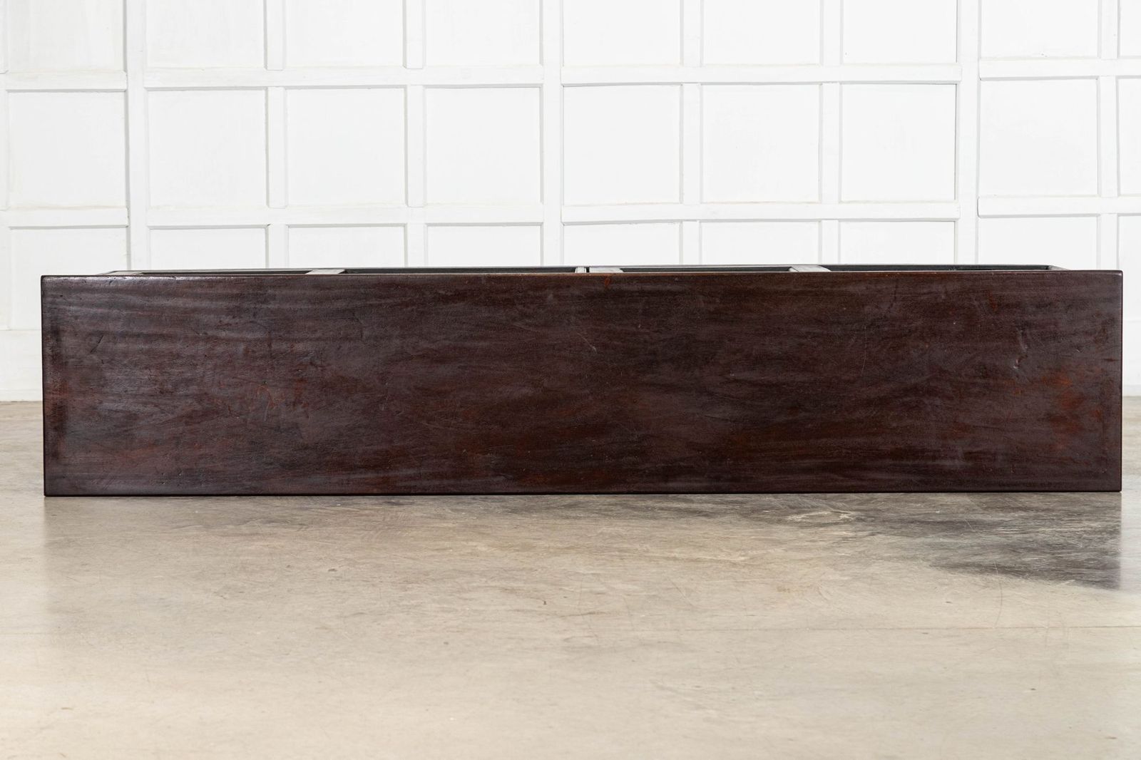 Large 19thc English Ebonised Mahogany Shop Counter / Dresser Base photo for sale
