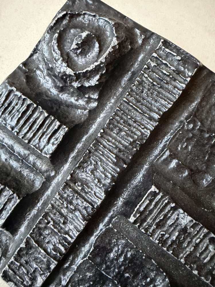 Brutalist Cast Iron Door Knobs 70s Sculptural Design Set photo Home Fixtures