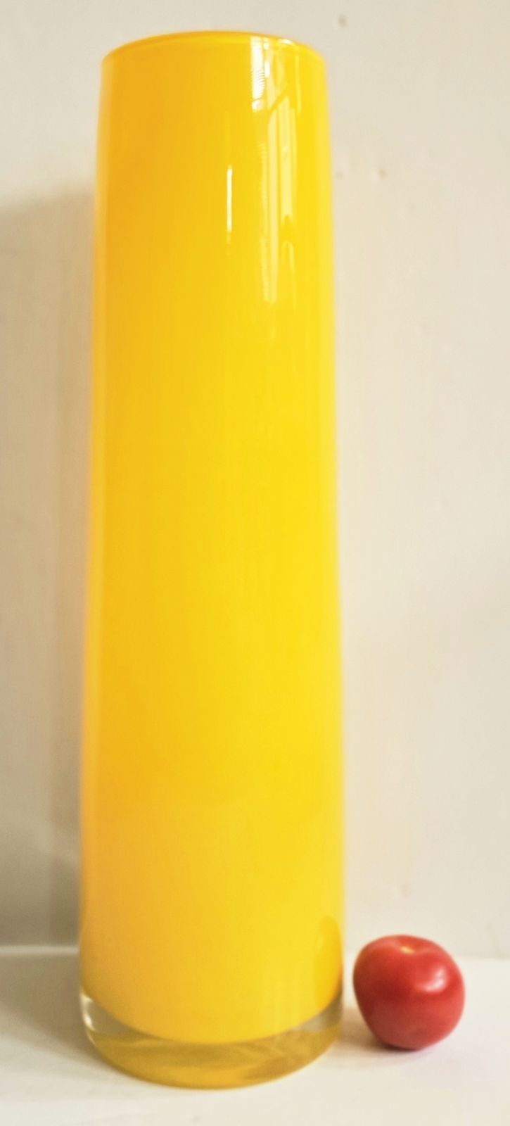 Large Mid Century Italian Yellow Glass Vase photo Home Decor