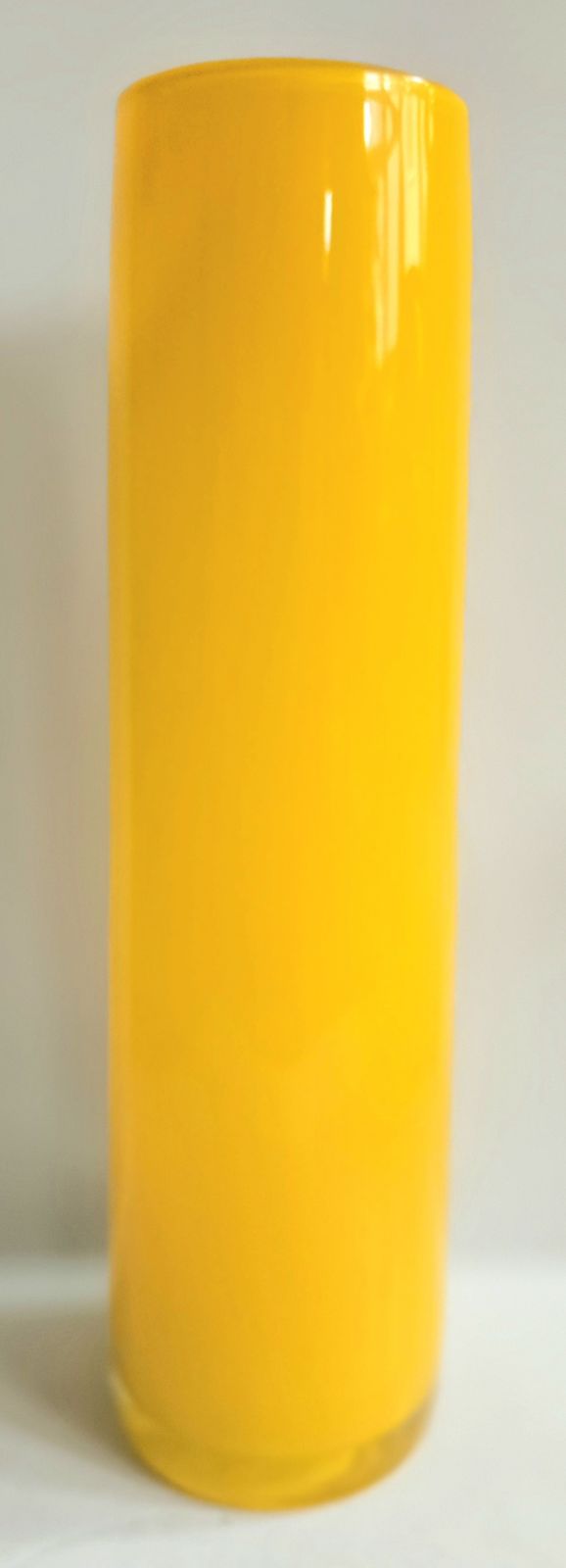 Large Mid Century Italian Yellow Glass Vase photo buy