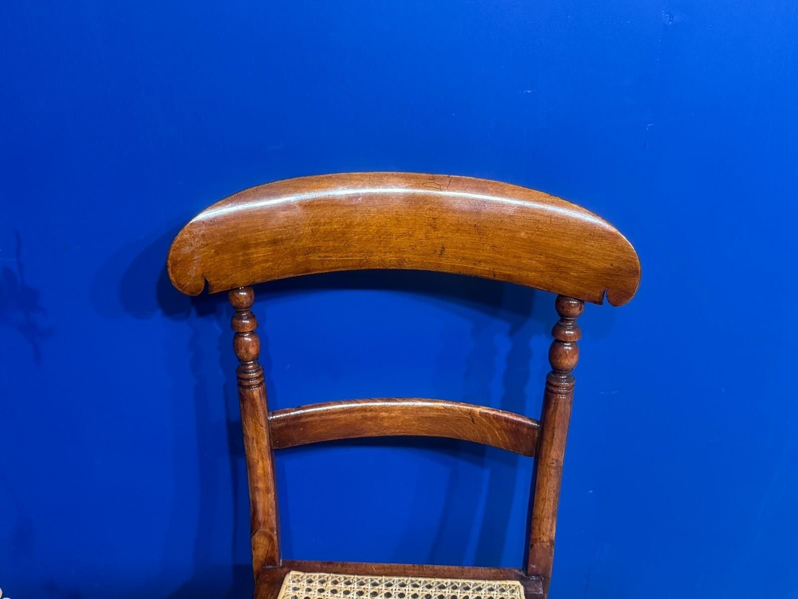 Vintage Edwardian Bedroom Chair Boudoir Rattan Cane Seat Birch photo Furniture