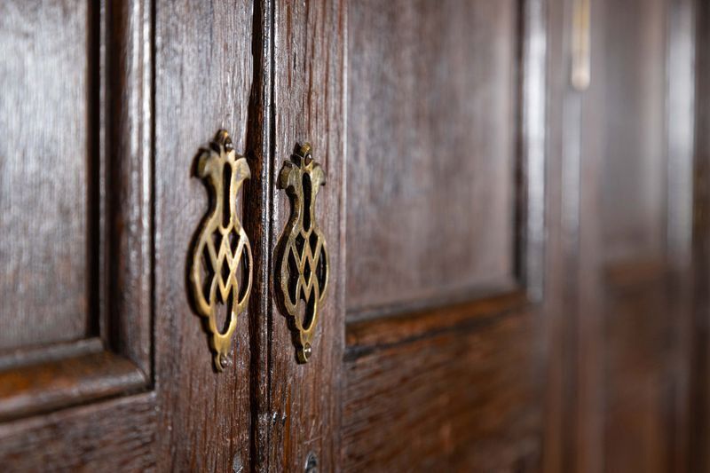 photo buy Monumental English Georgian Breakfront Oak Estate Housekeepers Cupboard
