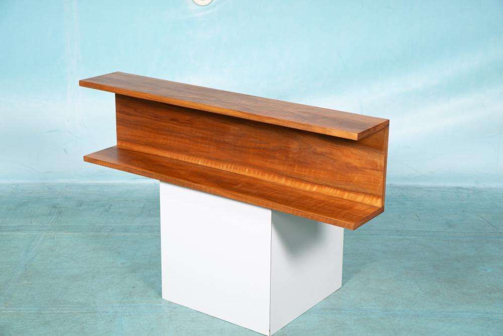 Minimalistische Wandconsole In Walnootfineer, Mid Century photo 574.0