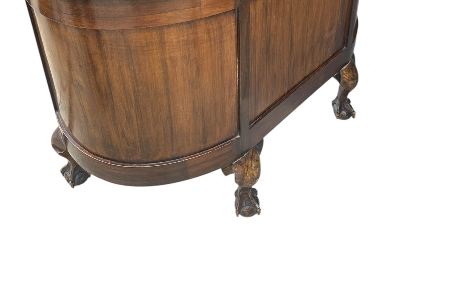 Antique Imbuia Serpentine Desk. photo 450.0