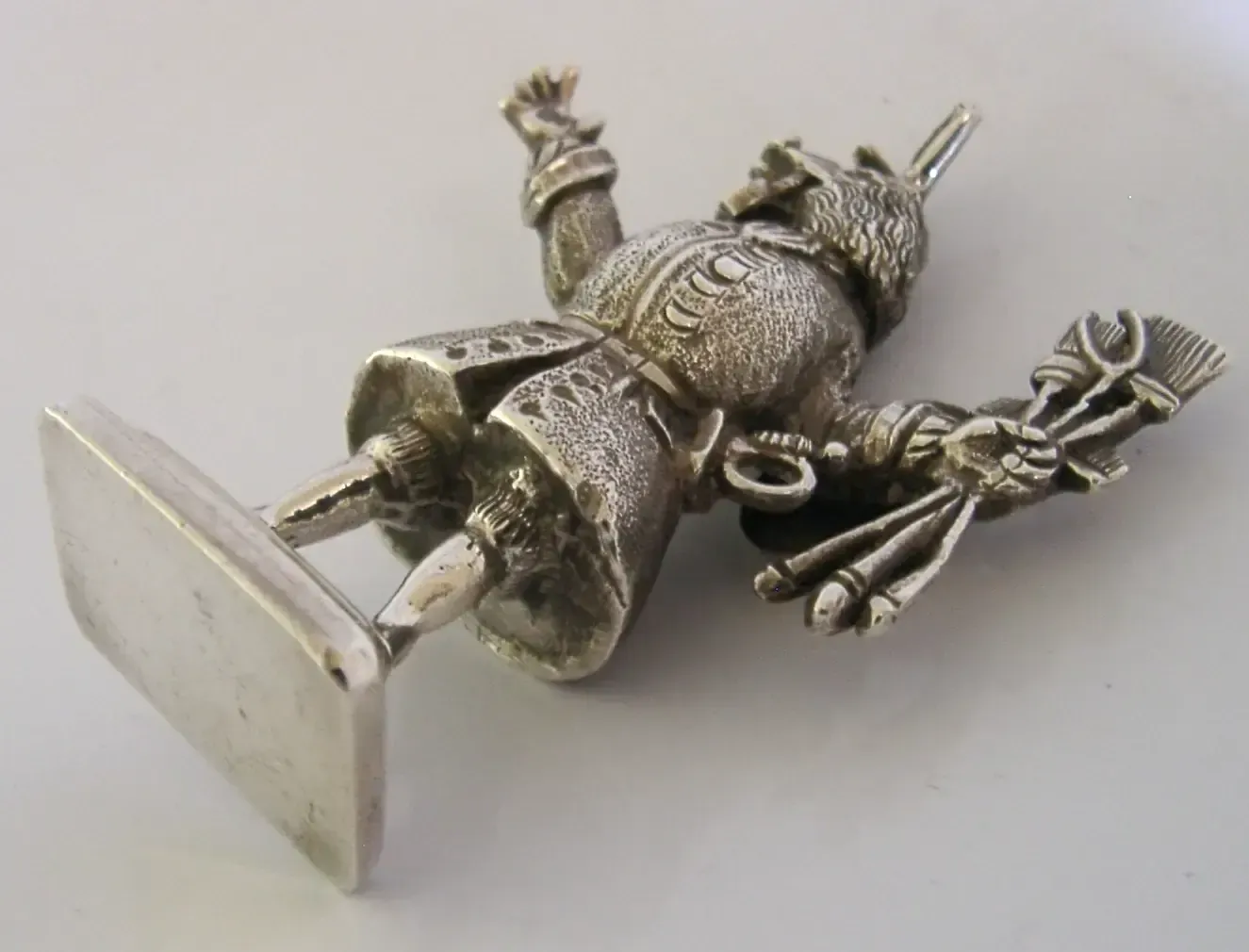 photo furniture Rare 68g English Solid Cast Sterling Silver Trusty Servant Figure 1898 Antique