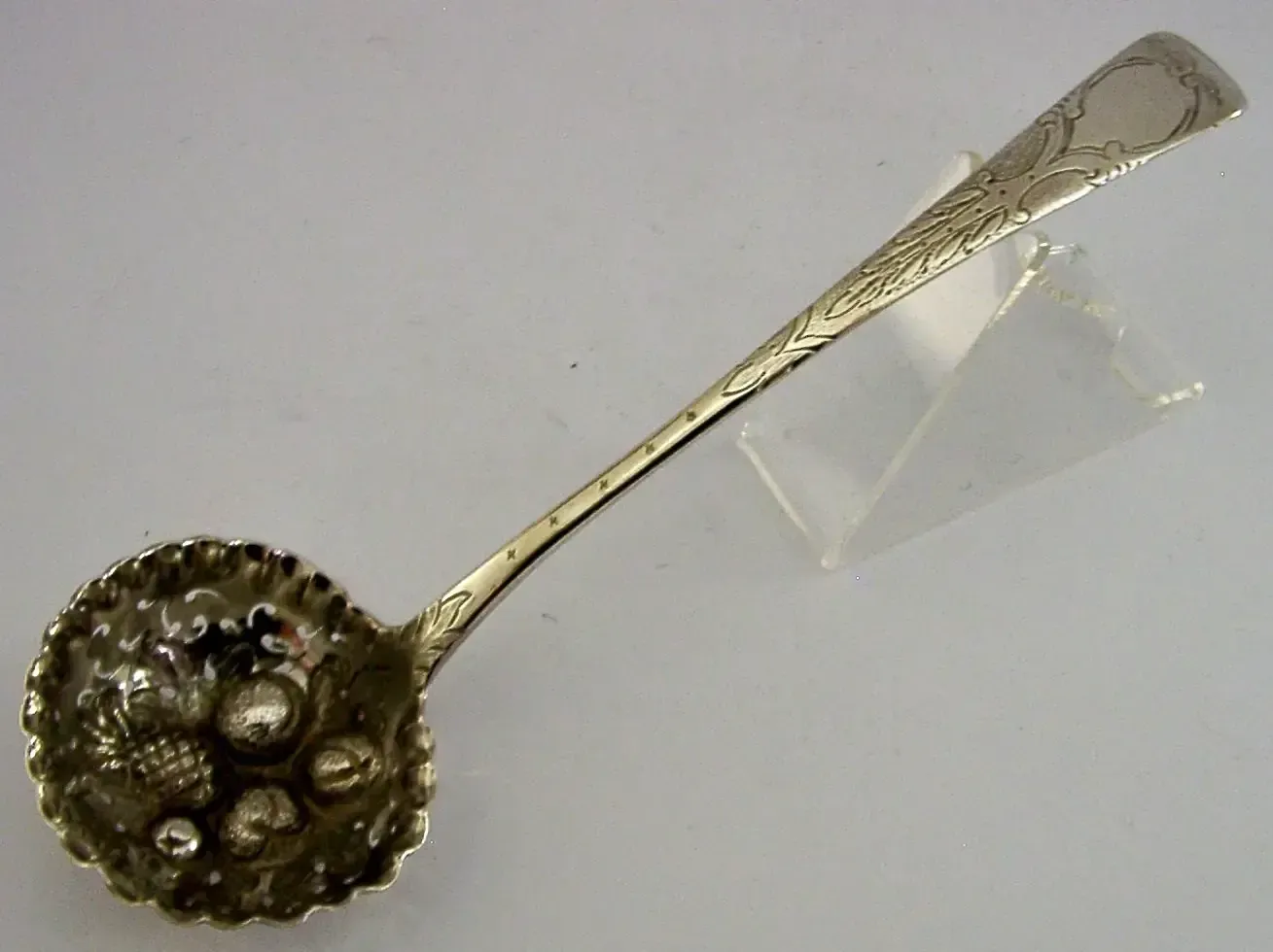 Georgian 48g Solid Sterling Silver Berry Sugar Sprinkler Sifter Spoon 1803 photo furniture