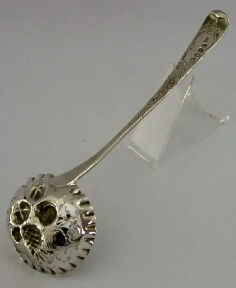 Georgian 48g Solid Sterling Silver Berry Sugar Sprinkler Sifter Spoon 1803 photo 125.0