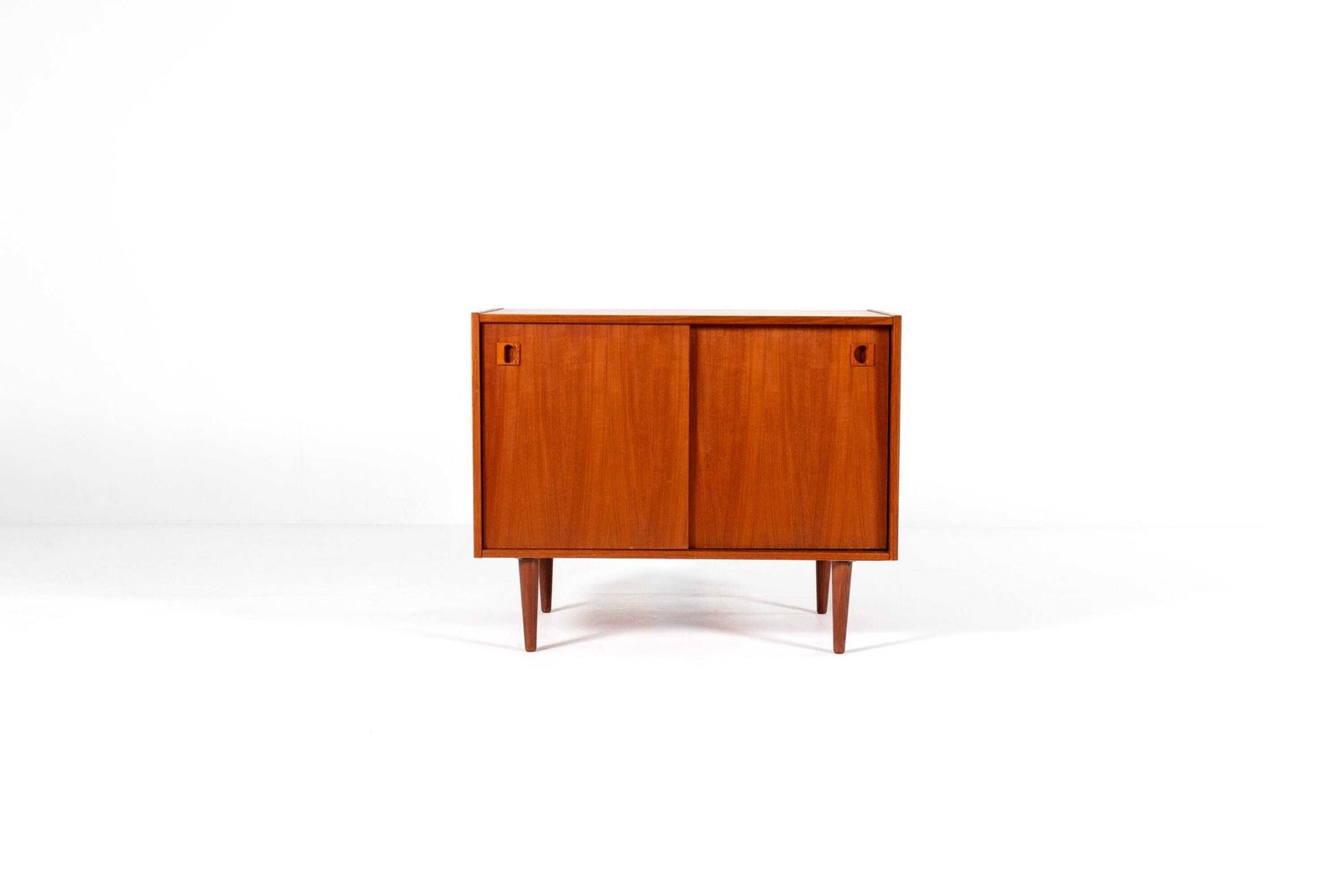 Mid Century Swedish Teak Sliding Door Cabinet, 1960s photo for sale