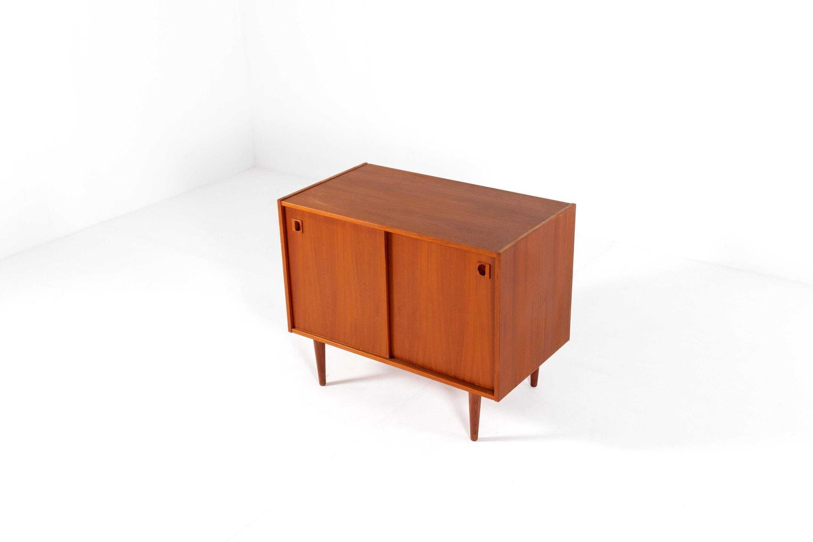 Mid Century Swedish Teak Sliding Door Cabinet, 1960s photo vinterior