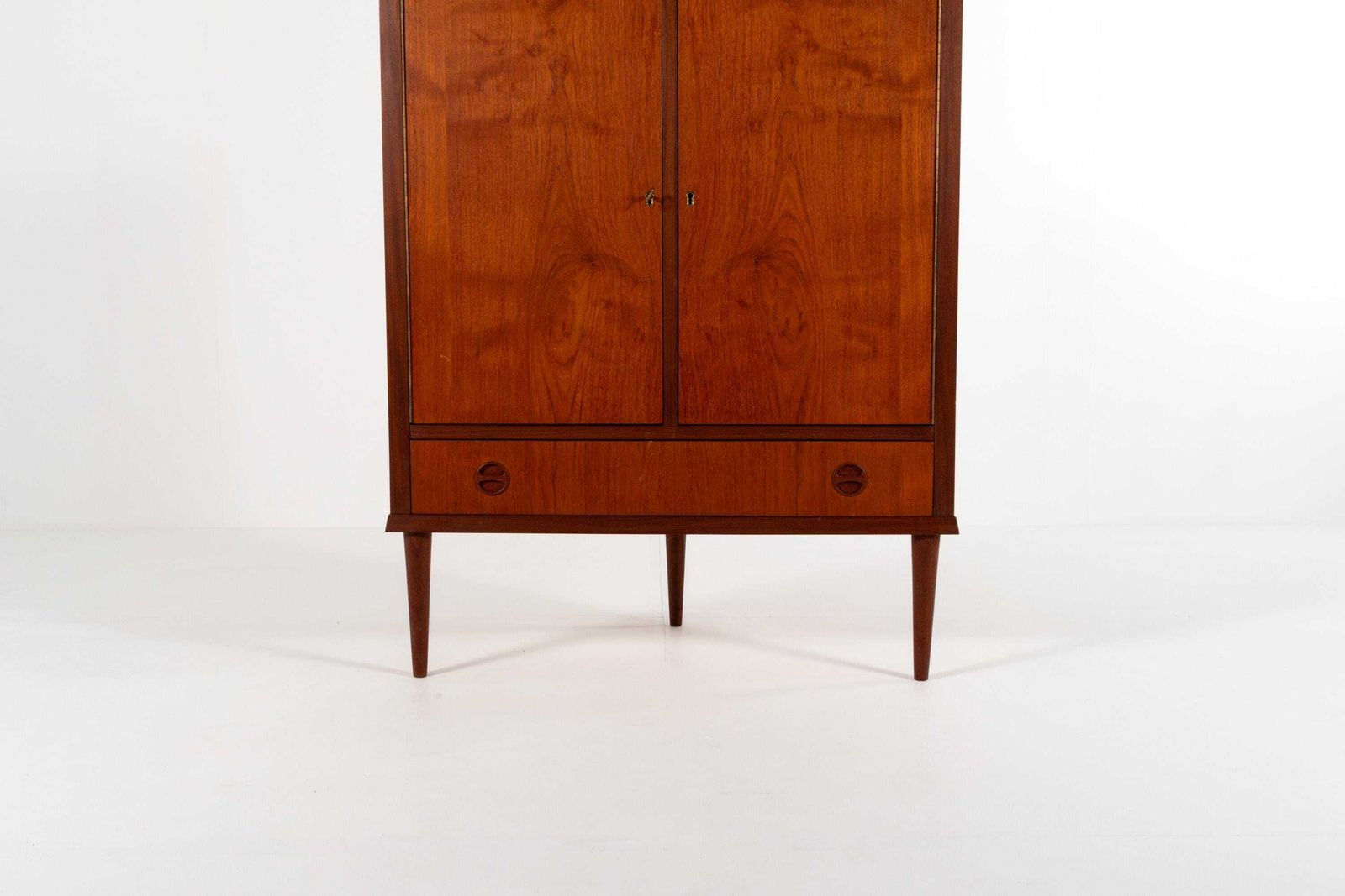 Mid Century Danish Teak Corner Cabinet With Drawer, 1960s photo Furniture