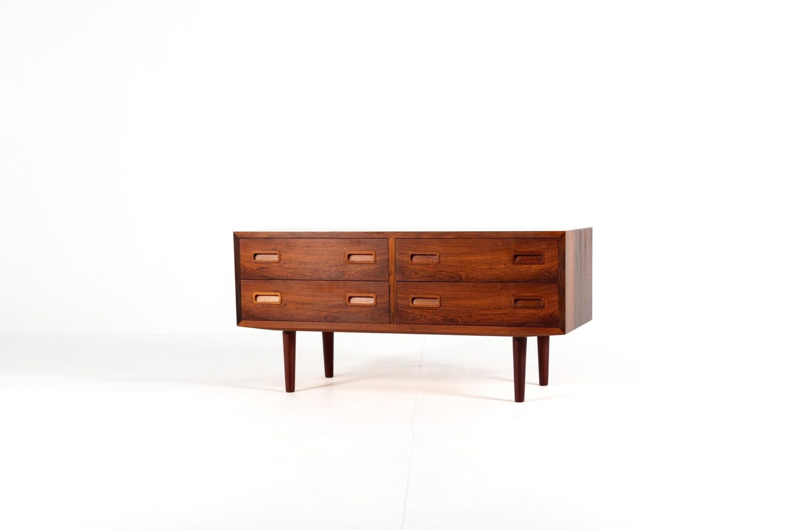 Furniture Low Mid Century Danish Rosewood Chest Of Drawers By Poul Hundevad For Hundevad & Co, 1960s photo