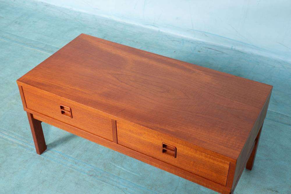 photo vinterior Japandi Lowboard Teak, Minimalistisch Mid Century Dressoir