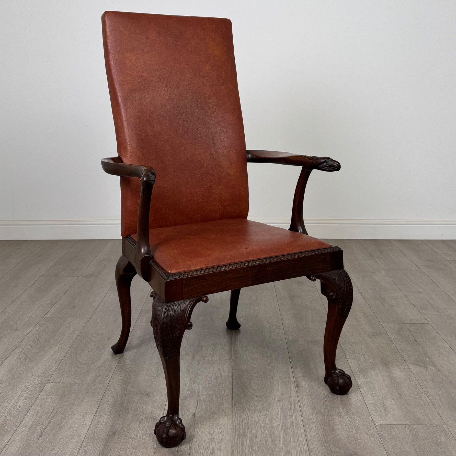 Antique 19th Century Open Armchair In Mahogany ( Af 5600 ) photo buy