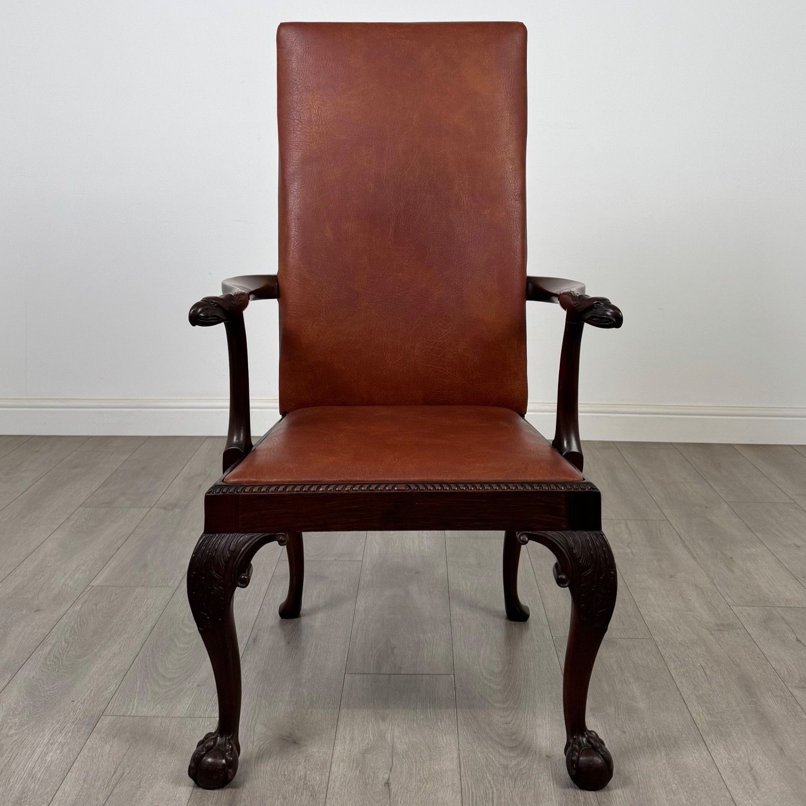 Antique 19th Century Open Armchair In Mahogany ( Af 5600 ) photo vintage