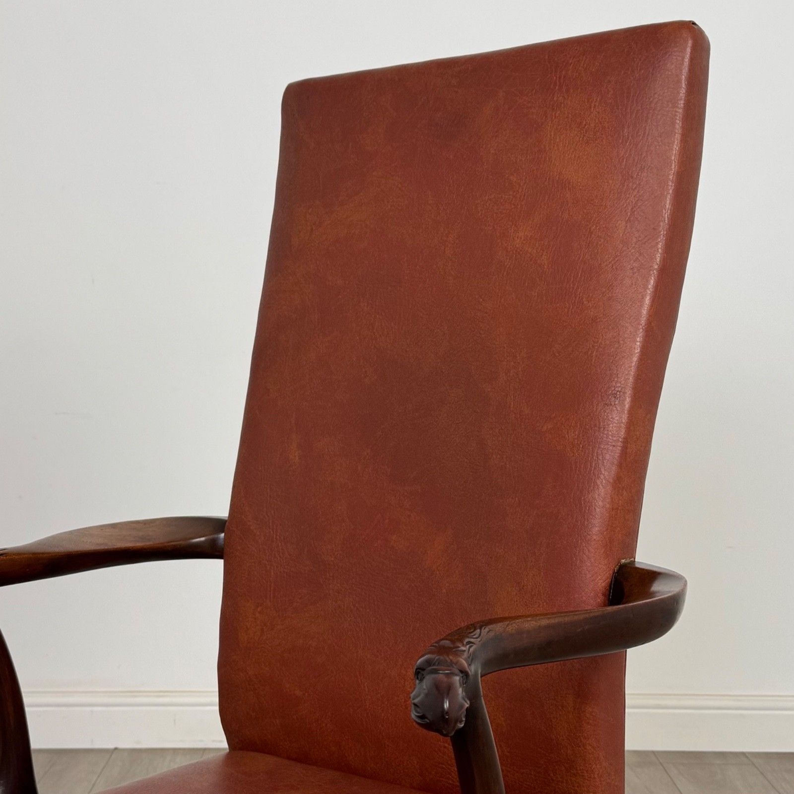 photo furniture Antique 19th Century Open Armchair In Mahogany ( Af 5600 )