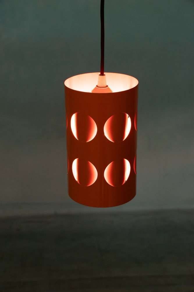 Space Age Jaren '70 Hanglamp – Oranje Vintage Hanglamp