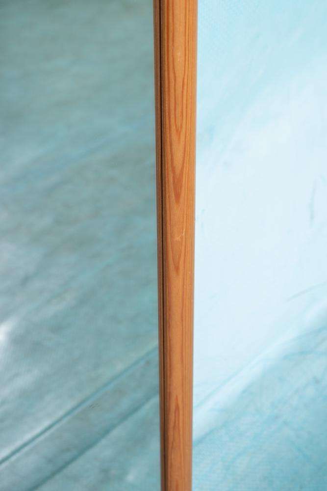 Vintage Wooden Full Length Mirror Sweden 70s Blond Mirror Pine photo 249.0