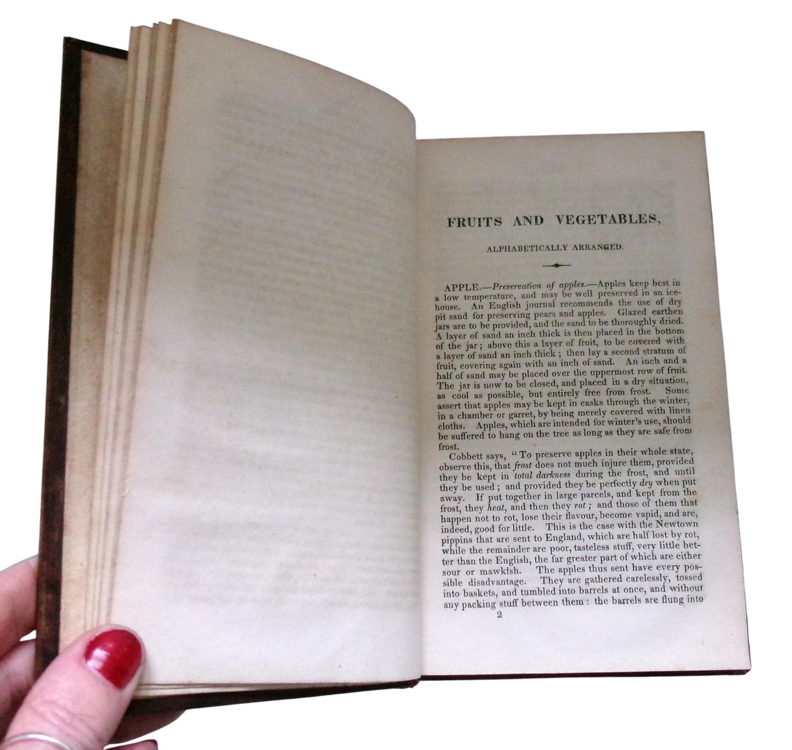 1828 Horticulture Book: New American Gardener, Thomas Fessenden, Full Leather Georgian photo vinterior
