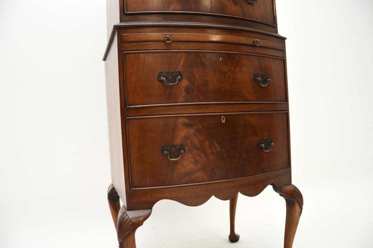 Antique Mahogany Cabinet / Chest On Legs photo vinterior