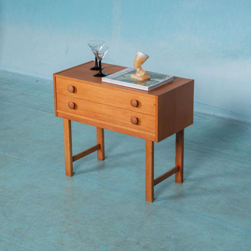 1960s Scandinavian Chest Of Drawers In Blond Oak