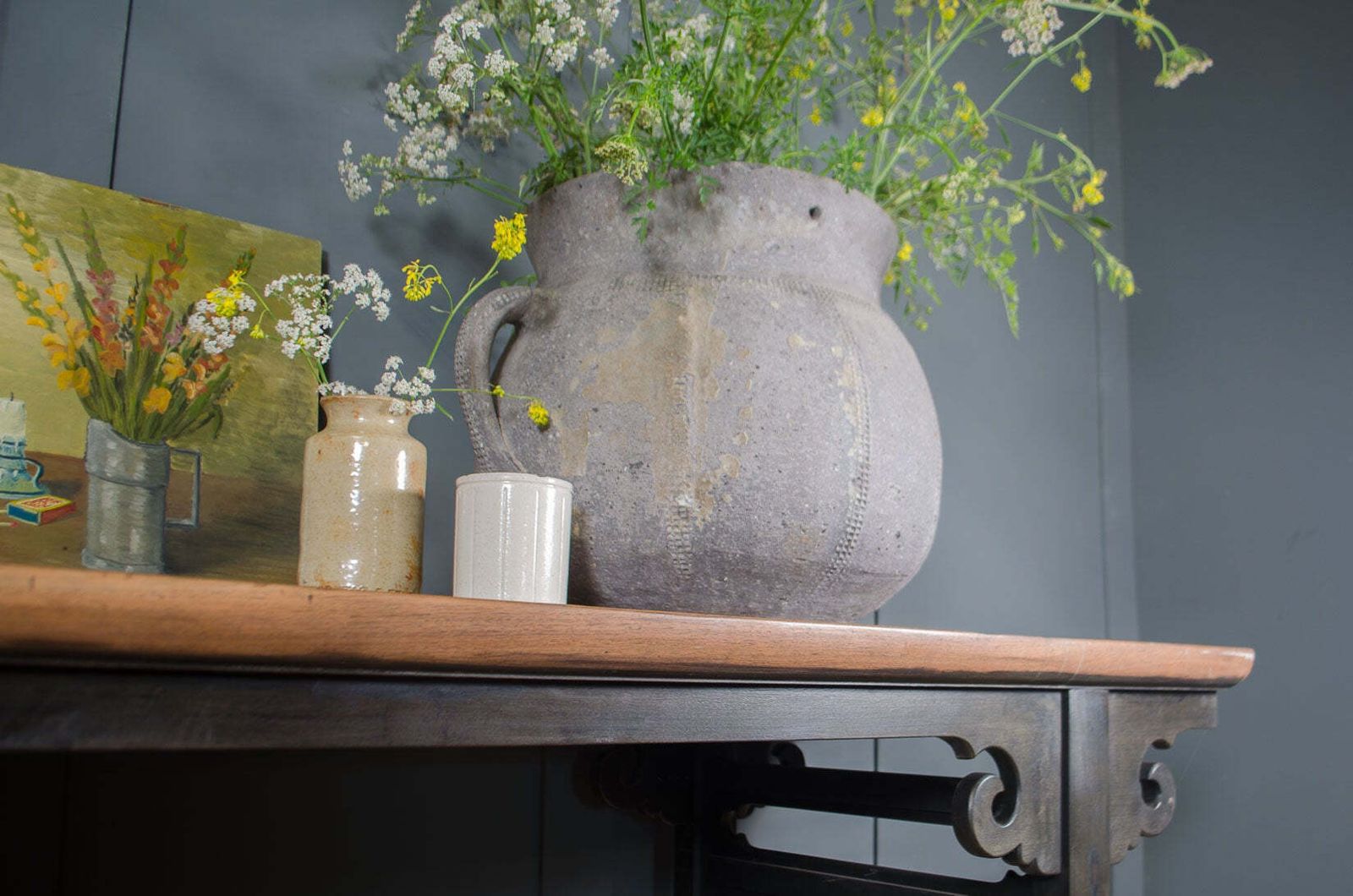 19th Century French Ponne Clay Pot 1800s, Used As A Preserve Jar. Great Interior Decor Piece Or Outdoor photo vinterior