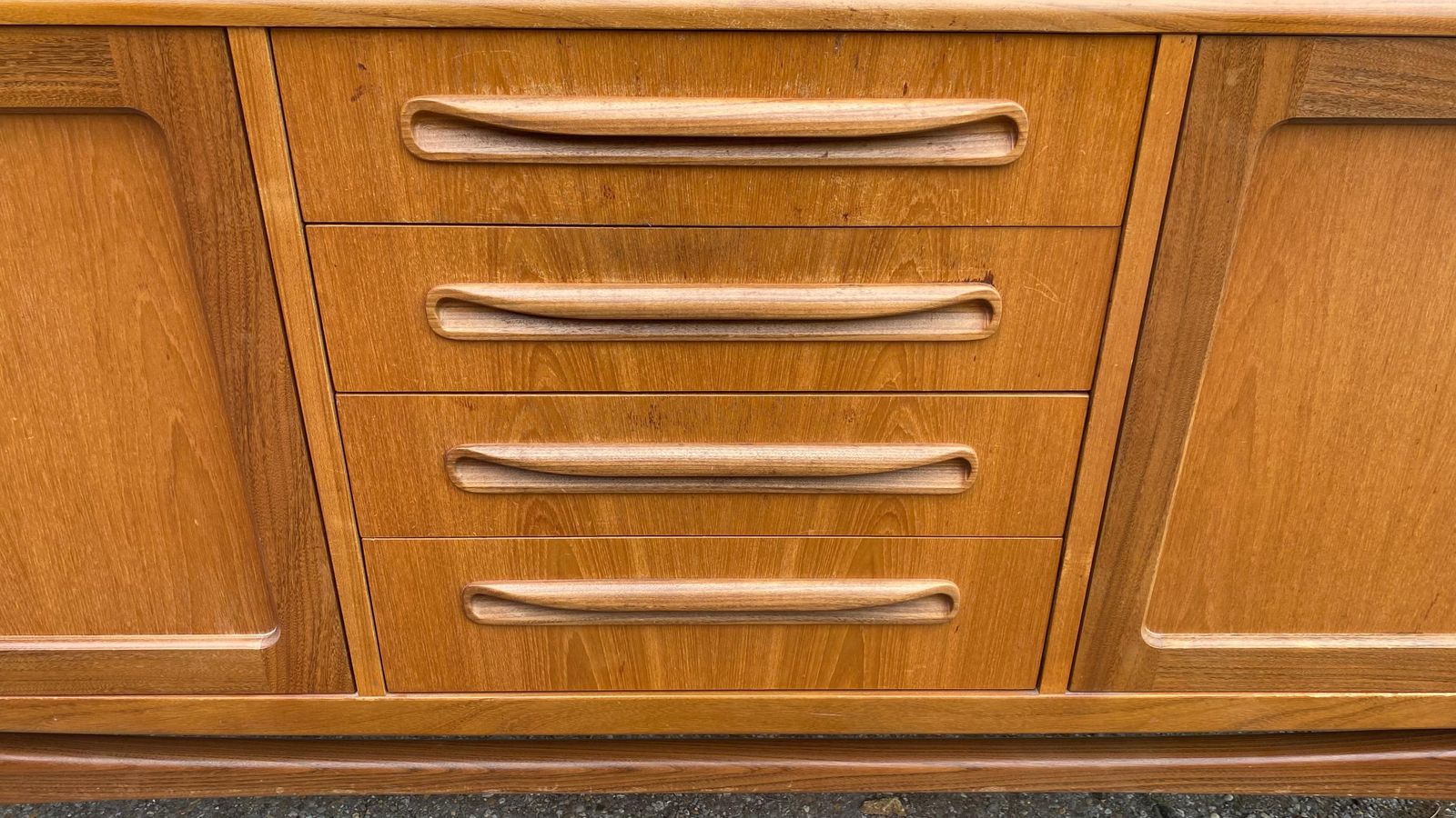 photo for sale Matched Pair Of G Plan Mid Century Modern Blonde Fresco Sideboards By Gomme
