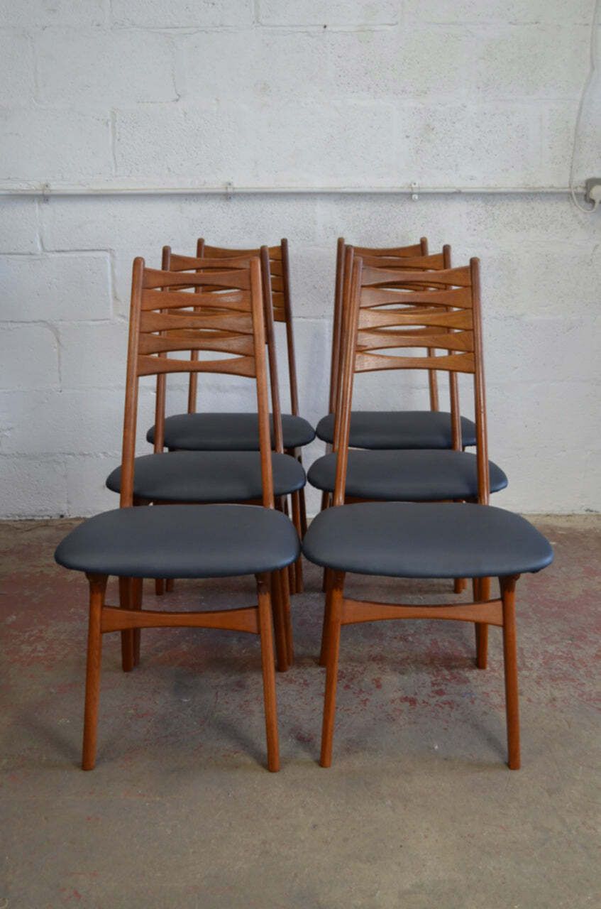 A Set Of Six Boltinge Stolefabrik Dining Chairs.