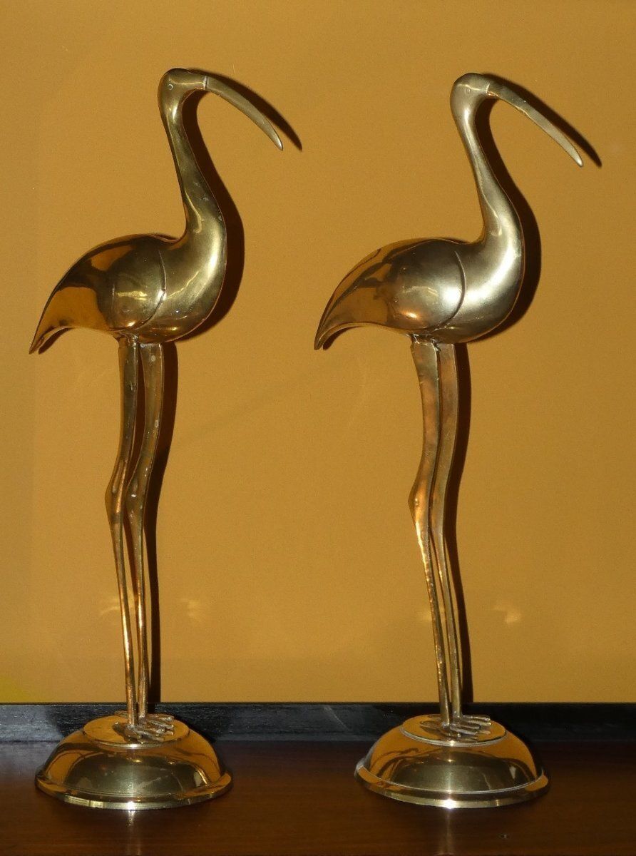 Brass Ibis Sculptures, France, 1960s, Set Of 2