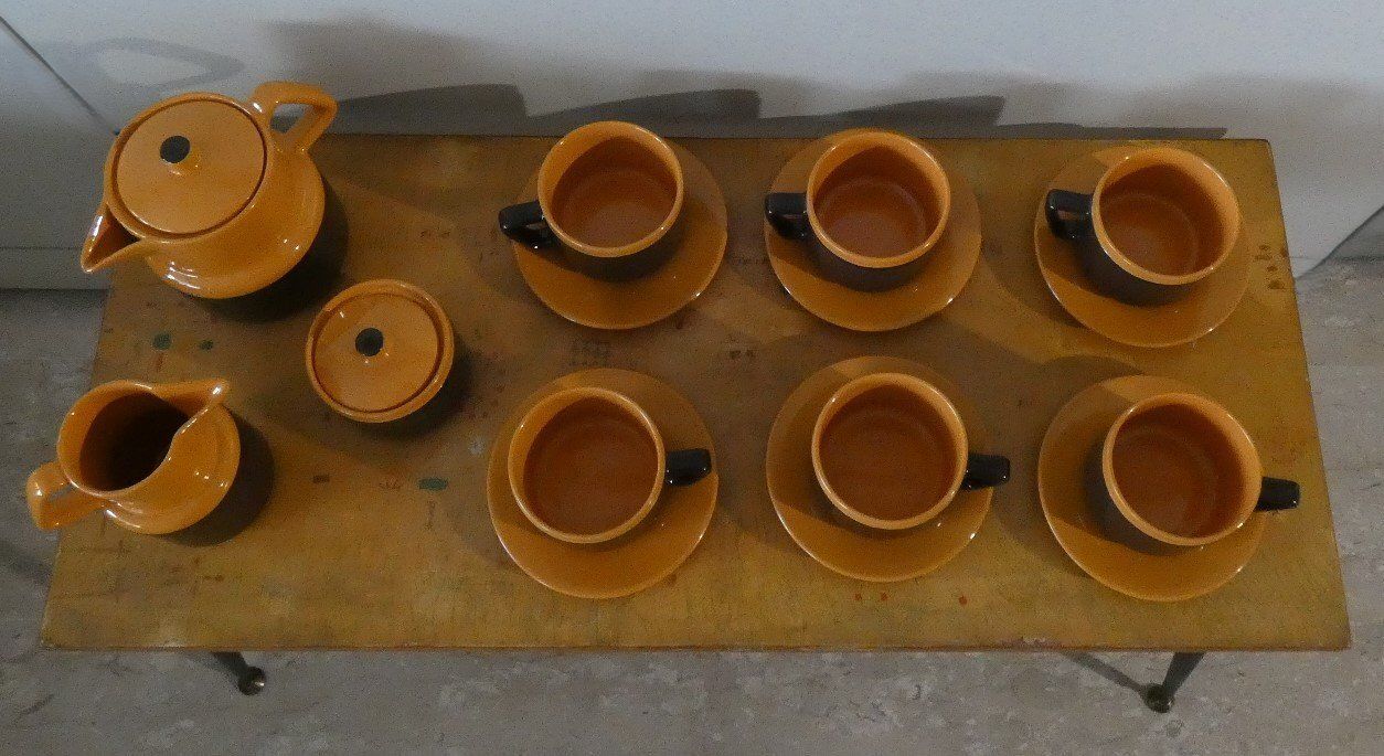 Tea Set By Settimo Rometti For Rometti Ceramiche, 1960s, Set Of 15 photo furniture