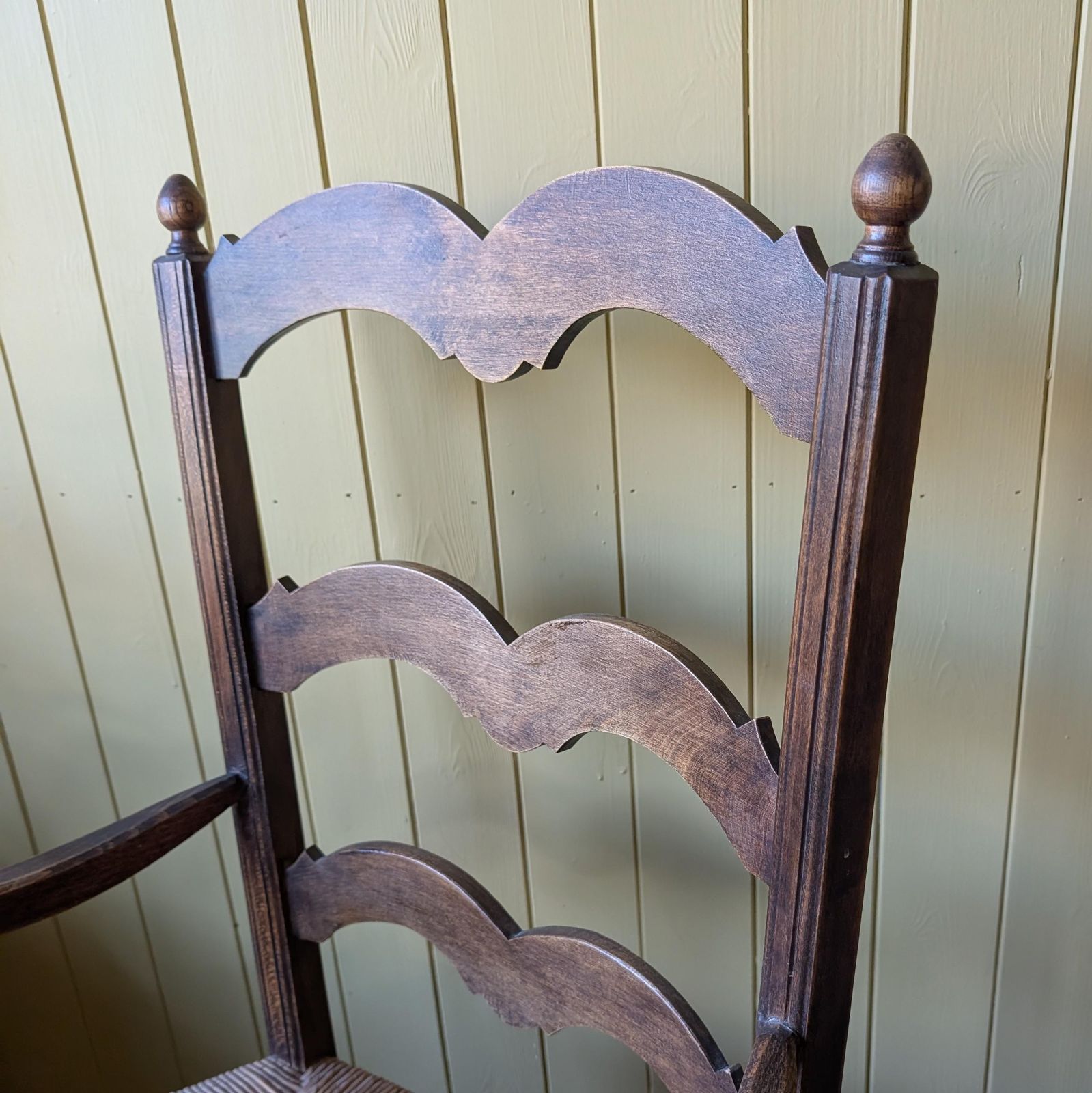 Antique French County Ladder Back Armchair photo furniture