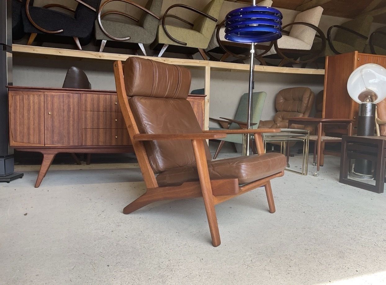Hans Wegner Ge290 Teak High Backed Armchair For Getama Of Denmark Mid Century