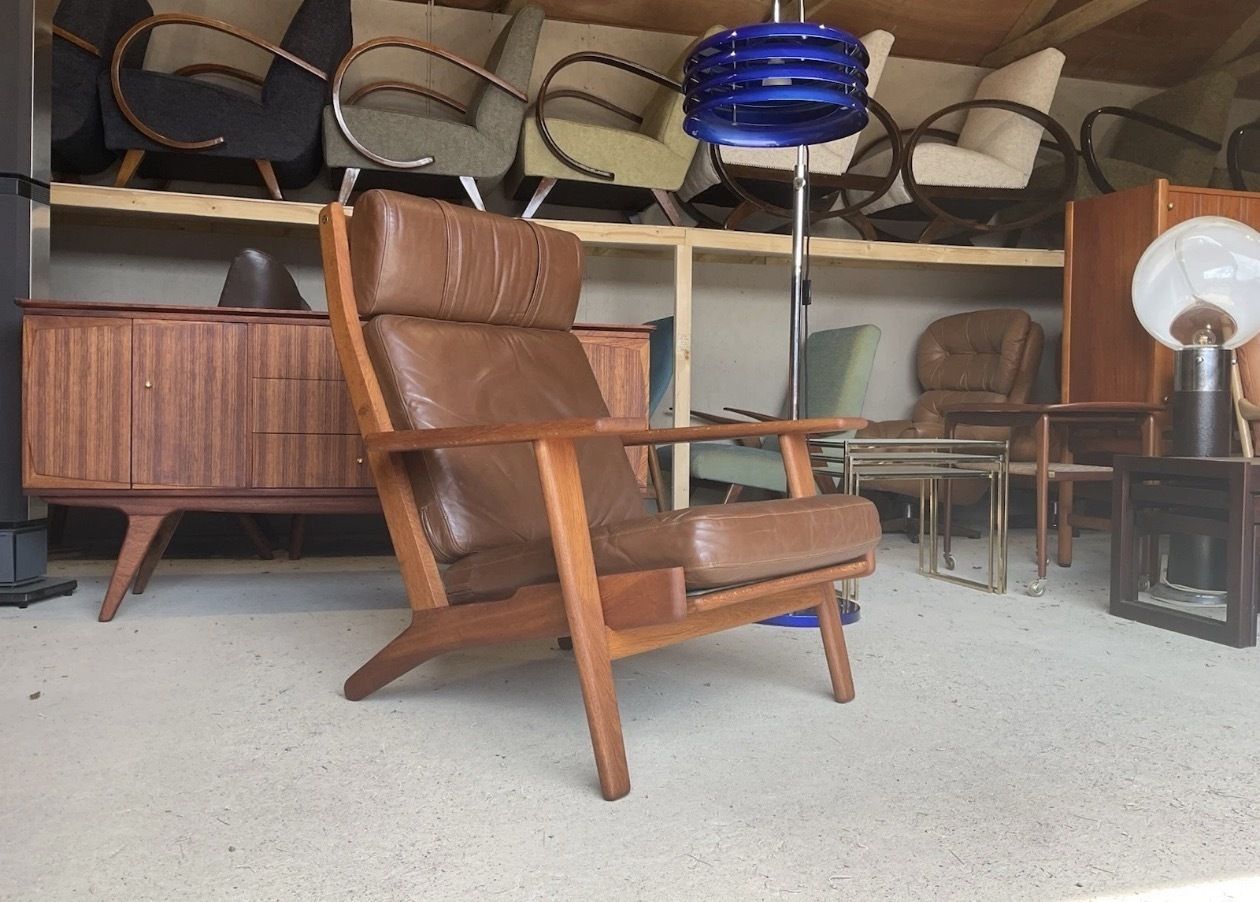 Hans Wegner Ge290 Teak High Backed Armchair For Getama Of Denmark Mid Century photo Furniture