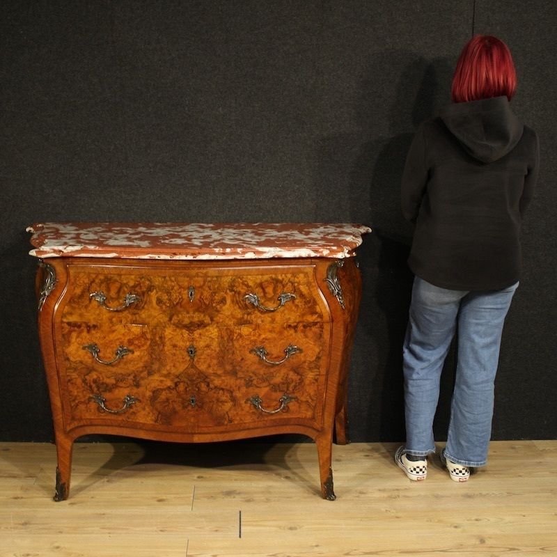 Lombard Inlaid Dresser In Louis XV Style With Marble Top photo buy