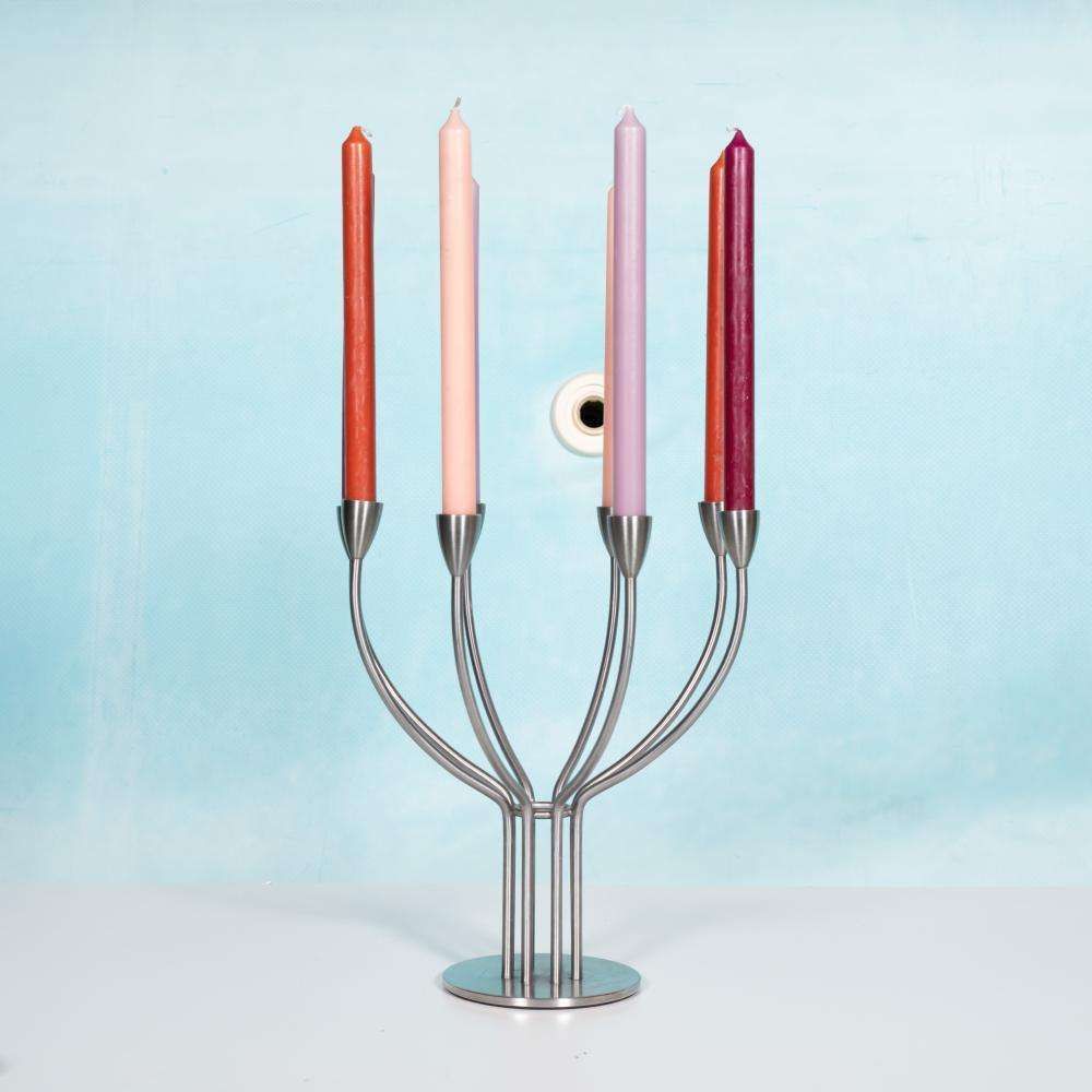 Vintage Silver Ikea Candlestick – Stainless Steel Stockholm, 1999
