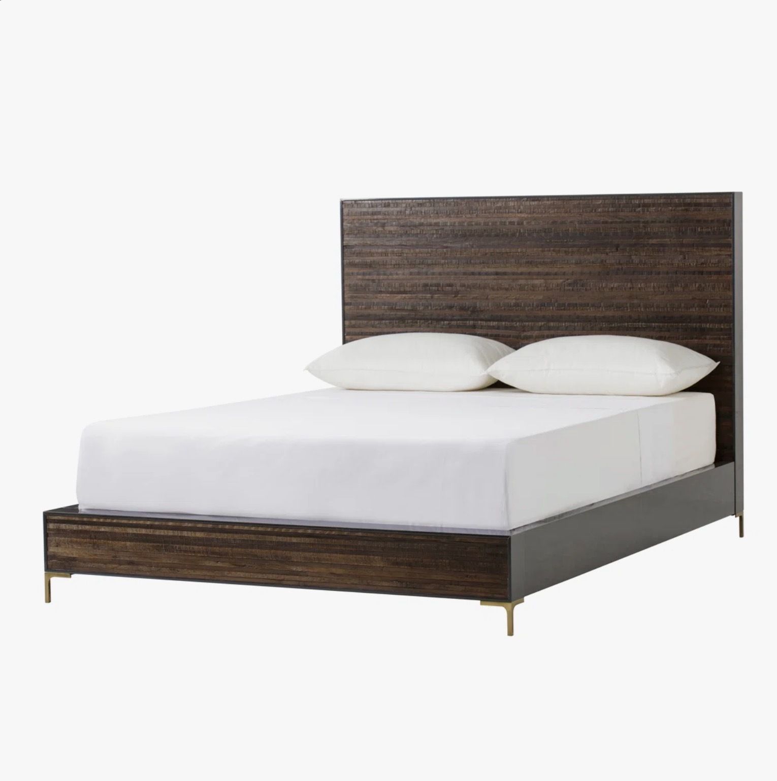 Thomas Bina For Sonder Living Peroba Wood Bed Frame – Designer Contemporary