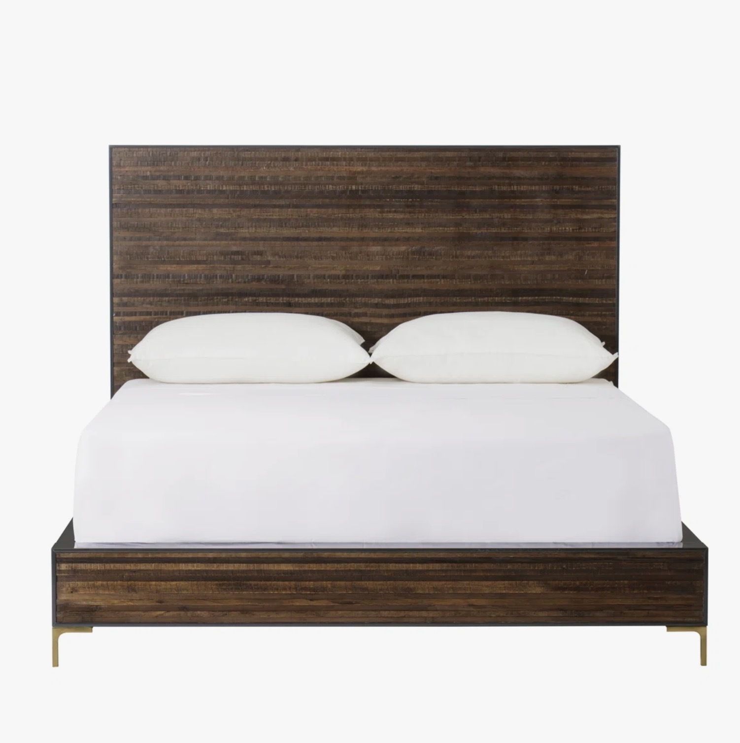 Thomas Bina For Sonder Living Peroba Wood Bed Frame – Designer Contemporary photo vinterior