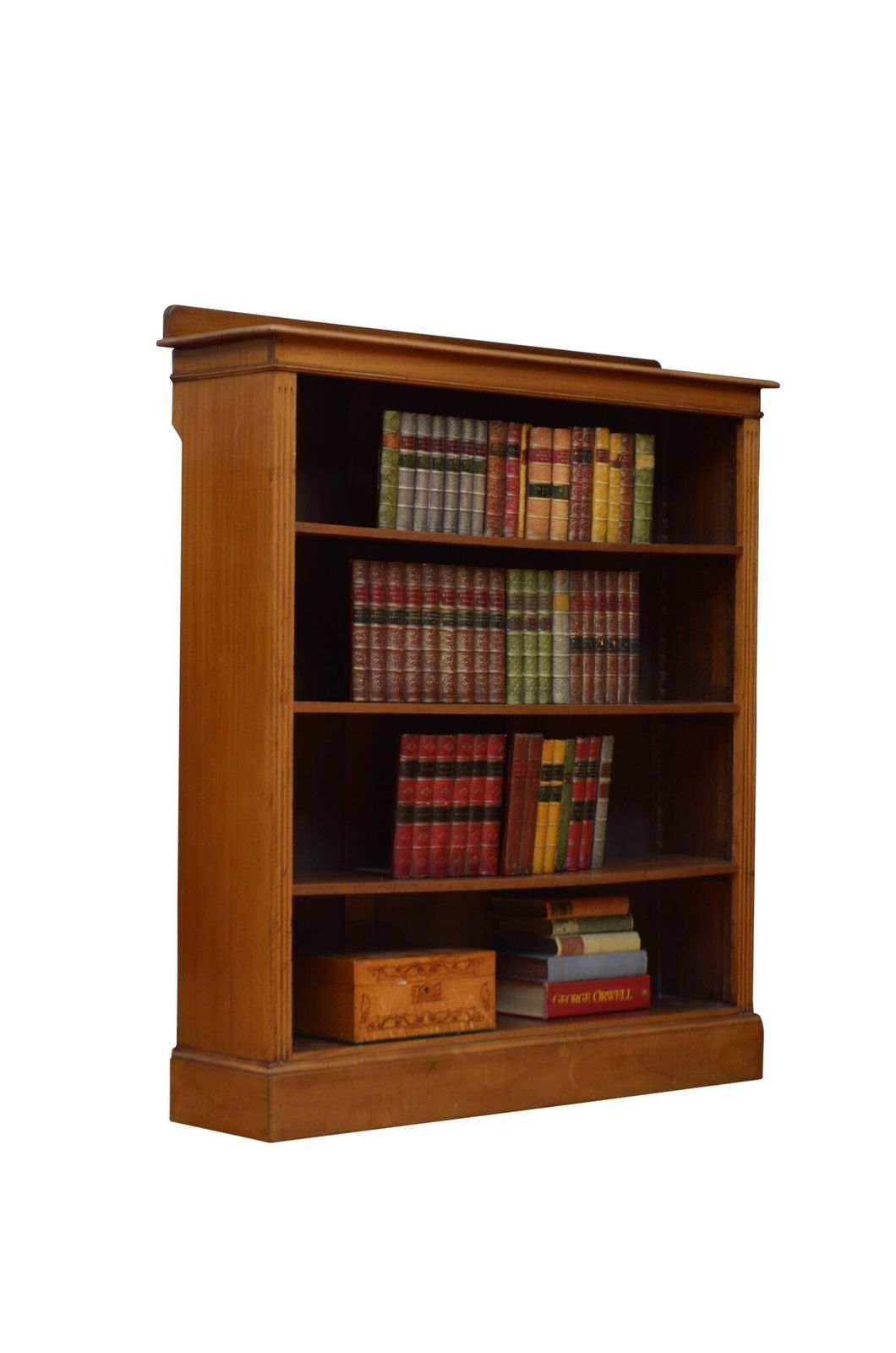 English Edwardian Walnut Open Bookcase C1900s. photo Furniture