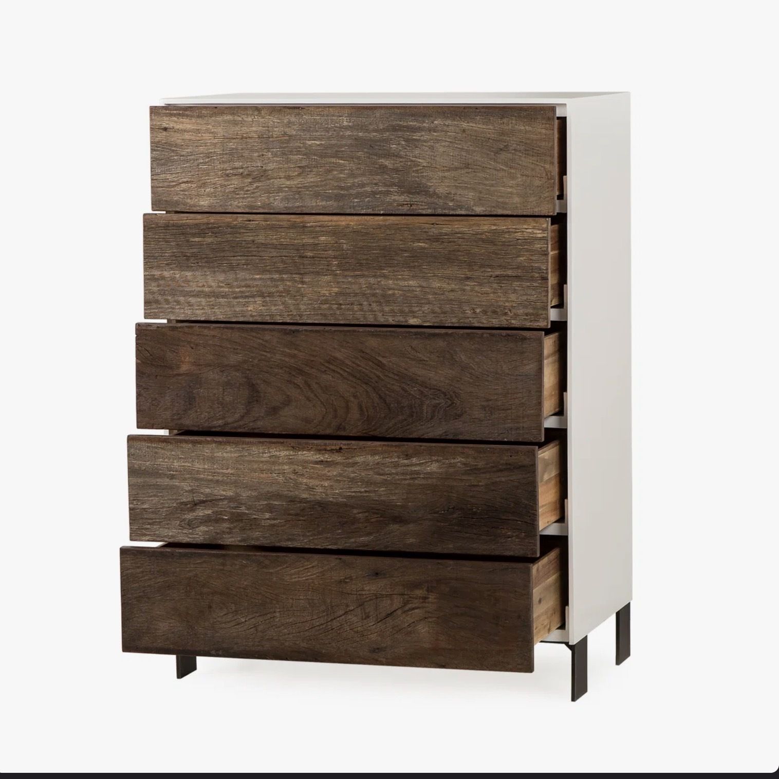 Thomas Bina – Peroba Wood 5 Drawer Chest   Designer Solid Wood (Sonder Living) photo furniture