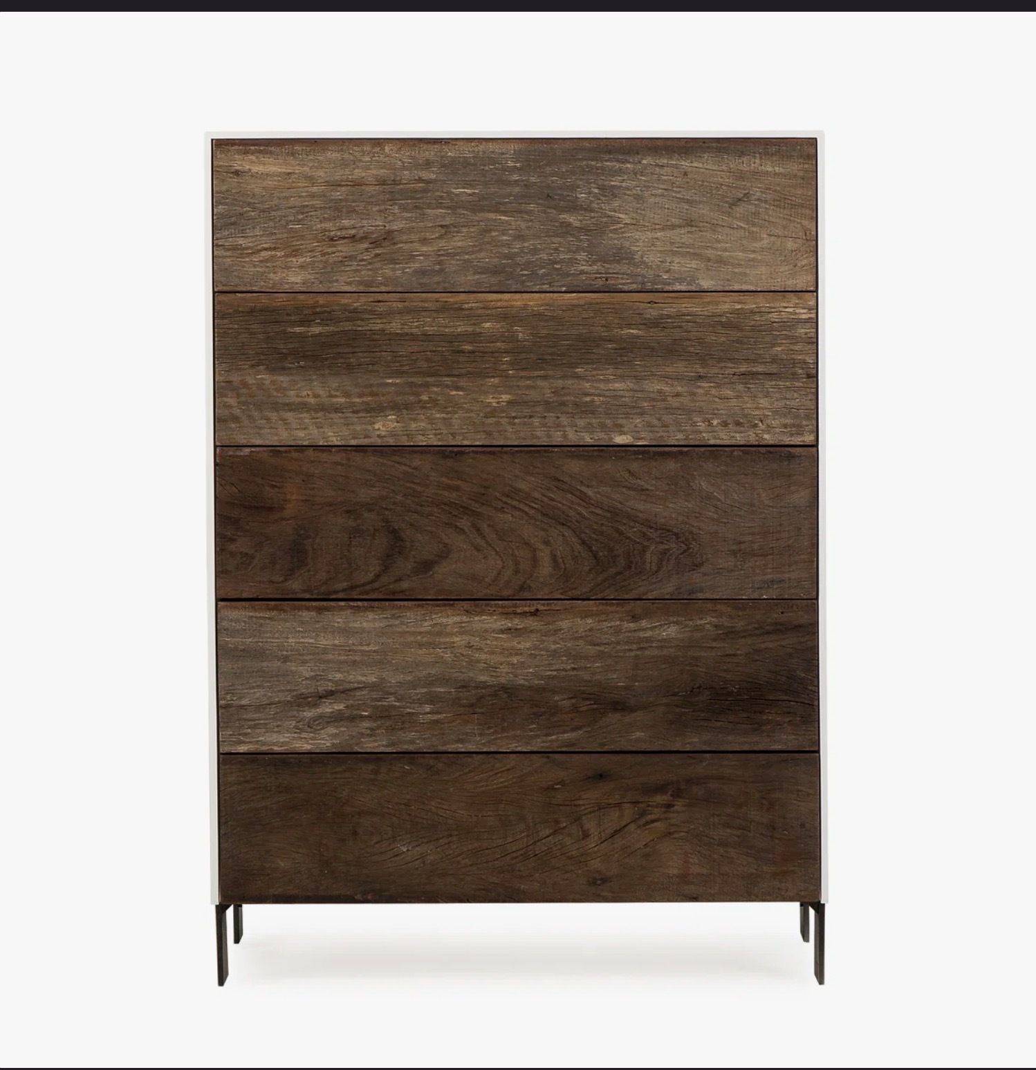 Thomas Bina – Peroba Wood 5 Drawer Chest   Designer Solid Wood (Sonder Living) photo for sale