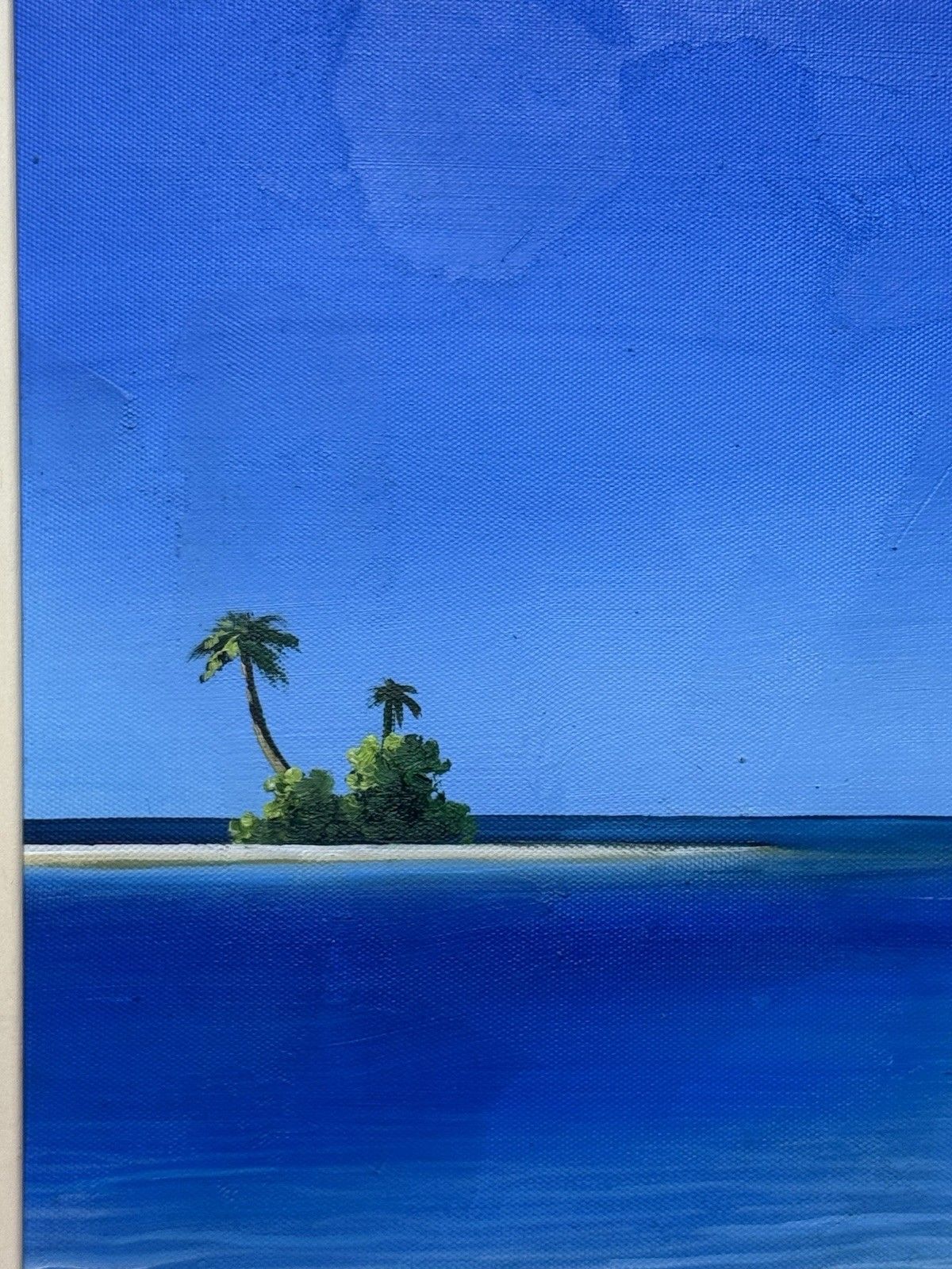 Pair Tropical Paradise Island Beach Scene Oil Paintings Manner Of Henderson Cisz photo buy