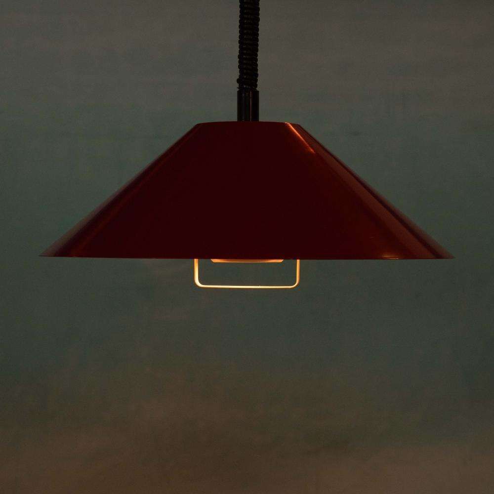 photo furniture Vintage Deens Design Hanglamp, Horn Minimalist Pendant Jaren 1970